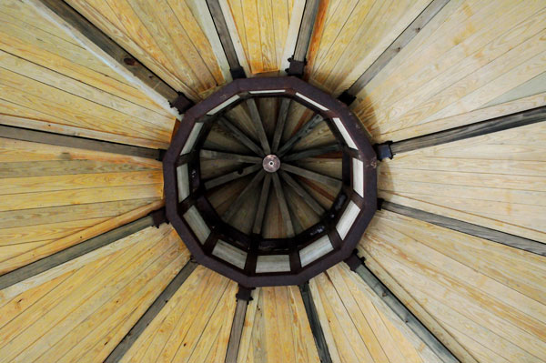 ceiling of the gazebo